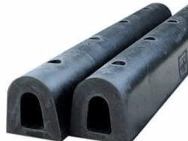 D-section rubber fenders along an edge